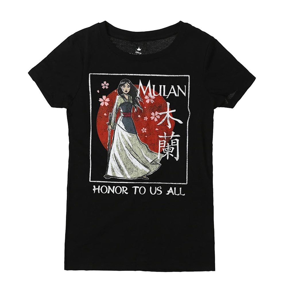 Disney Princess Mulan Graphic Tee Honor To Us All Short Sleeve Shirt